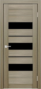 Товар Межкомнатная дверь Легенда X-7 Тон Неаполь Остекление Лакобель черное